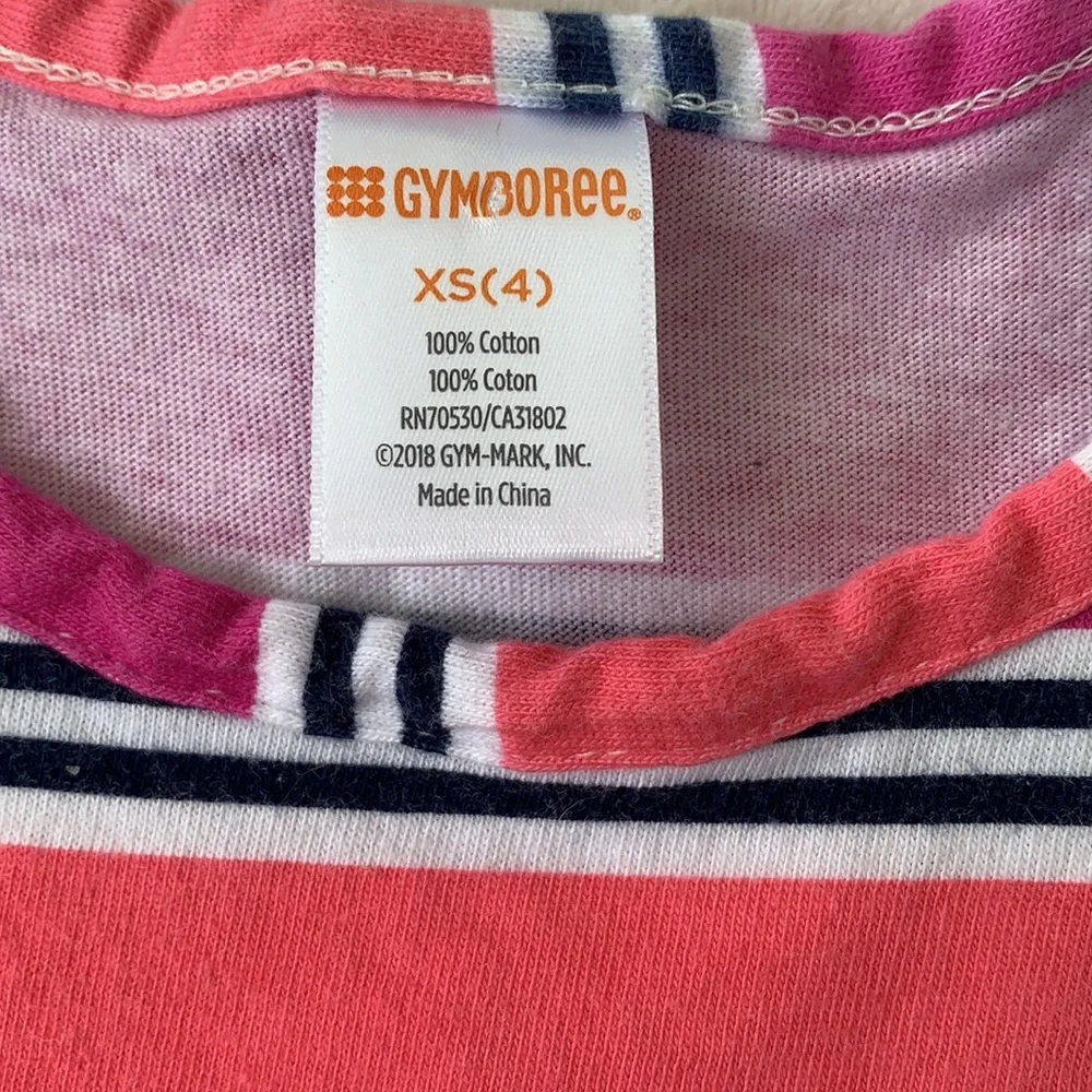 Gymboree Purple Pink Blue Striped Tank Top 4 EUC